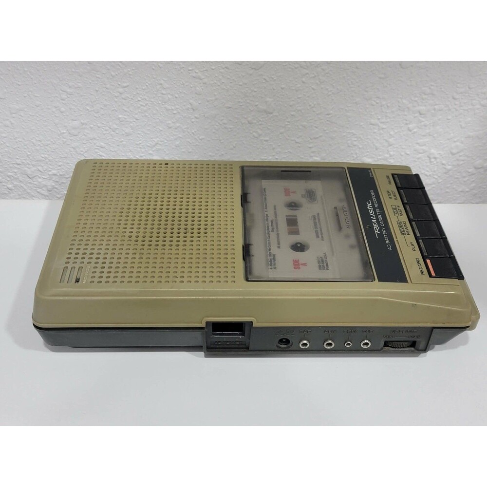 Vintage Realistic AC & Battery Cassette Recorder Player CTR-72 - Works!